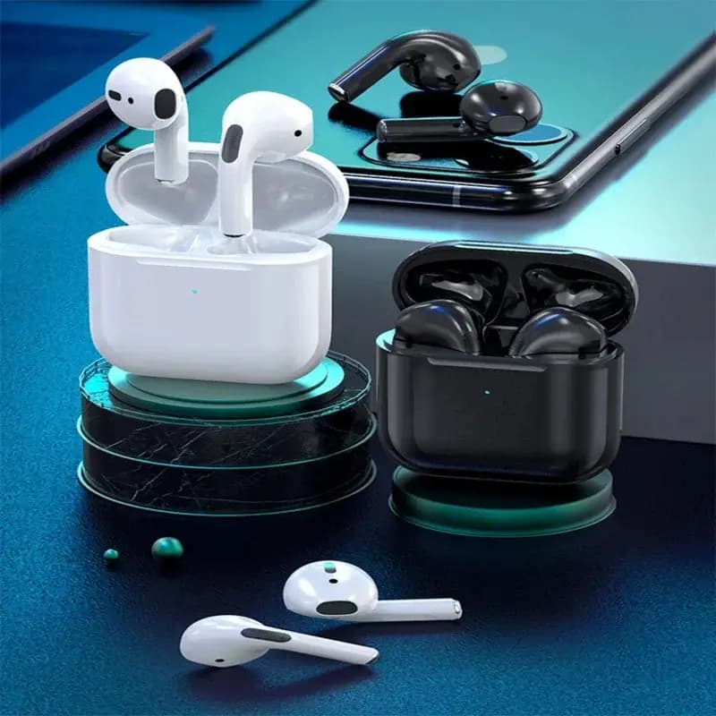 Pro4 TWS Earbuds High Quality Small Size with ENC and Touch Control Long Battery